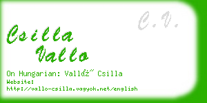 csilla vallo business card